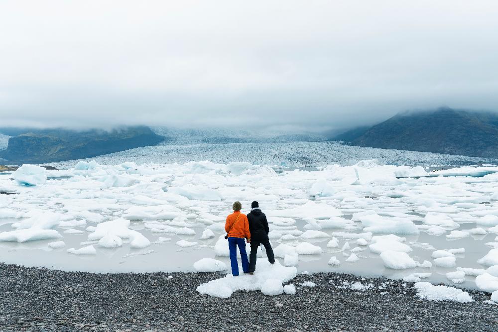 Couple in Antarctica